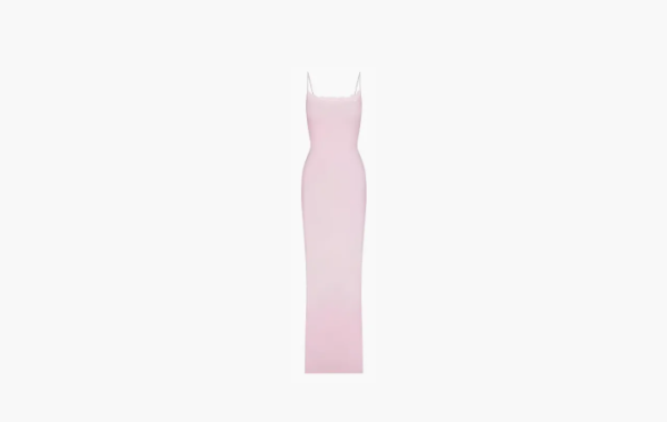 Skims Fits Everybody Lace-trim Slip Dress Rose Blossom Tonal 