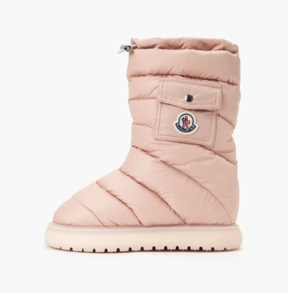 Moncler Pink Logo Puff Snow Boots WMNS Pink 