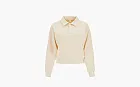 Sporty & Rich Cropped Polo Sweatshirt Beige