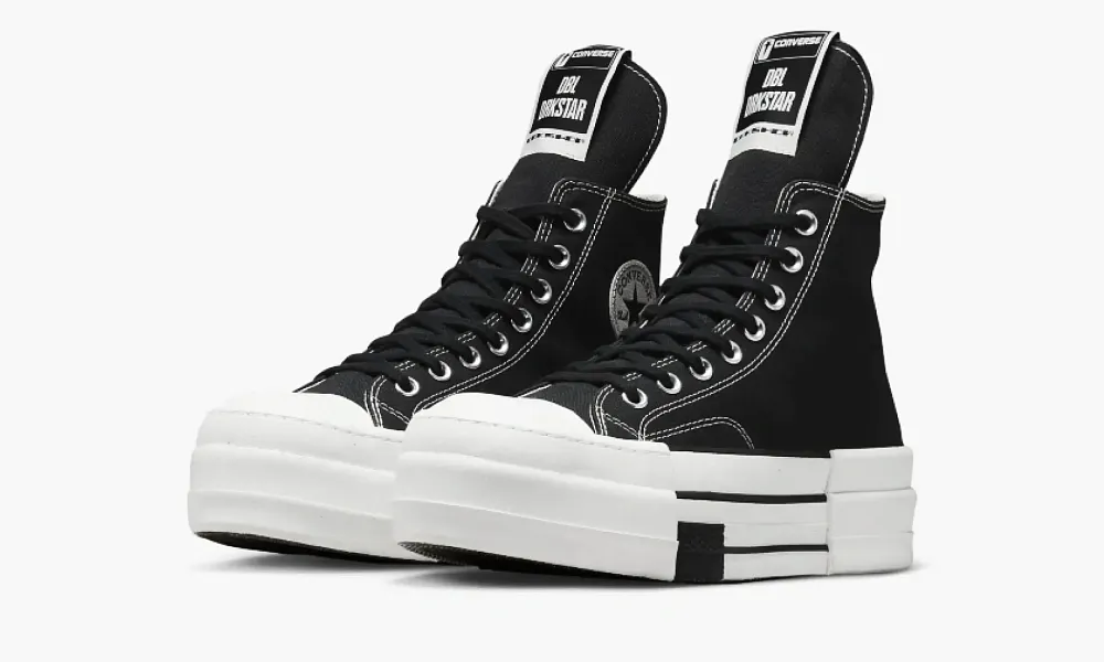 Rick Owens X Converse Drkshdw Chuck Taylor All Star Dbl Drkstar HI Black