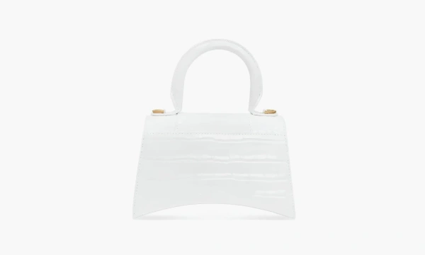 Balenciaga Hourglass Handdbag Embossed White 