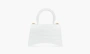 Balenciaga Hourglass Handdbag Embossed White 