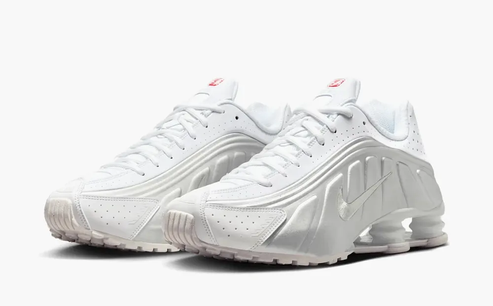Nike Shox R4 White Metallic Silver