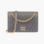 Miu Miu Matelassé Shoulder Bag "Grey" 