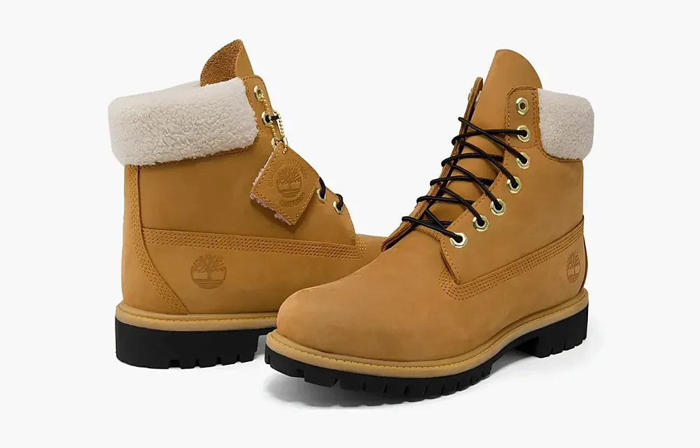 Timberland 6 Inch Premium Shearling Boots WMNS Wheat Nubuck