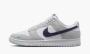 фото Nike Dunk Low "White Grey Navy Aqua Mini Swoosh" (Nike Dunk Low)-FJ4227-001