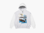 Supreme x MM6 Maison Margiela Eagle Zip Up Hooded Sweatshirt Ash Grey 