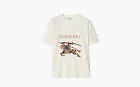 Burberry Cross Stitch EKD​ Cotton T-shirt in Chalk White