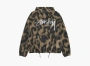 Stussy Beach Shell Fur Print Jacket Brown 