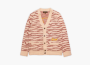 Drew House Sketch Mascot Squiggle Cardigan Ivory Mauve  Drew House Sketch Mascot Squiggle Cardigan Ivory Mauve