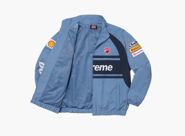 Supreme x Ducati Track Jacket Light Blue  Supreme x Ducati Track Jacket Light Blue