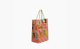  Hermès From My Window Canvas Beach Bag Handbag "Orange & Multicolor" 