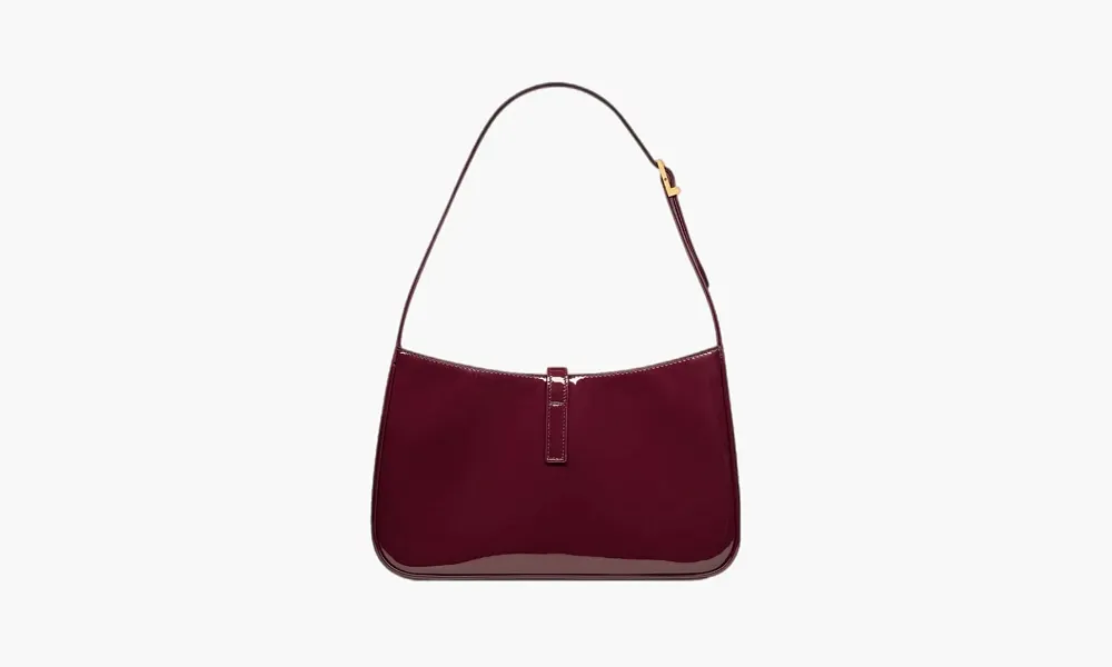 Saint Laurent Le 5 À 7 Mini Patent Leather Shoulder Bag Dark Red Wine