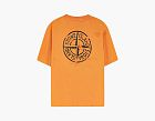 Stone Island Camo Compass Print T-Shirt Orange