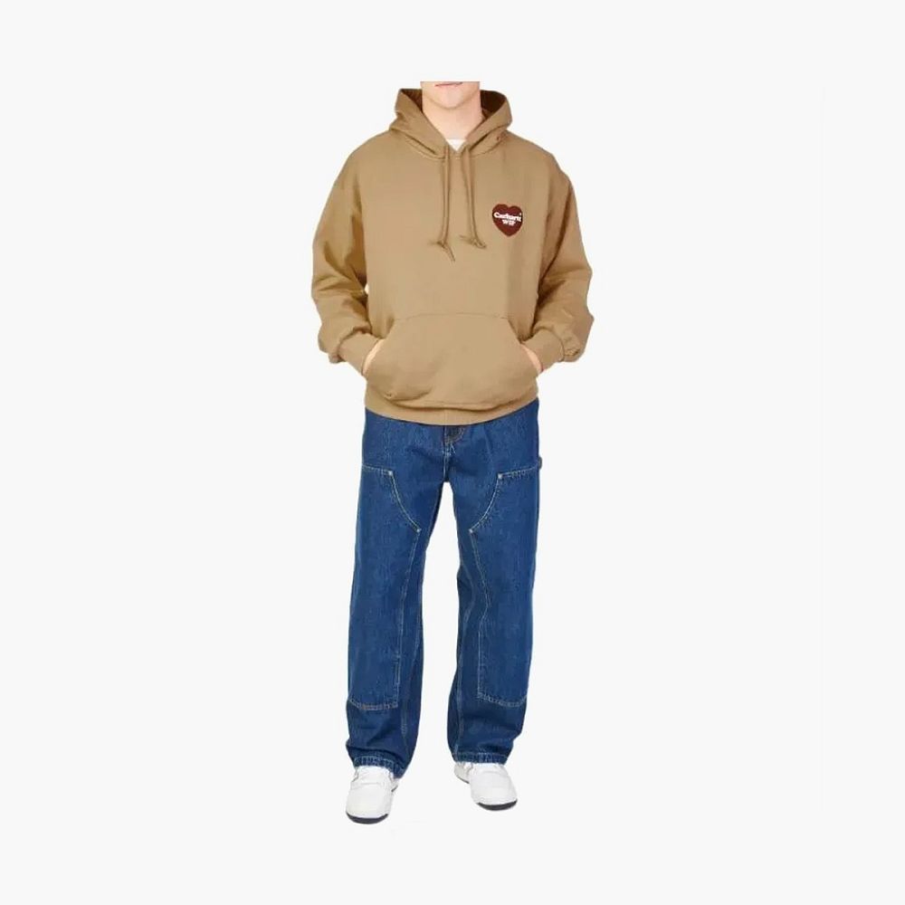 Carhartt WIP Heart Logo Hooded Sweatshirt Tan