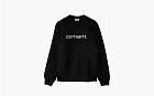 Carhartt WIP logo-embroidered cotton sweatshirt Black