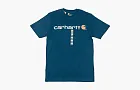Carhartt Vertical Logo T-Shirt Teal Blue