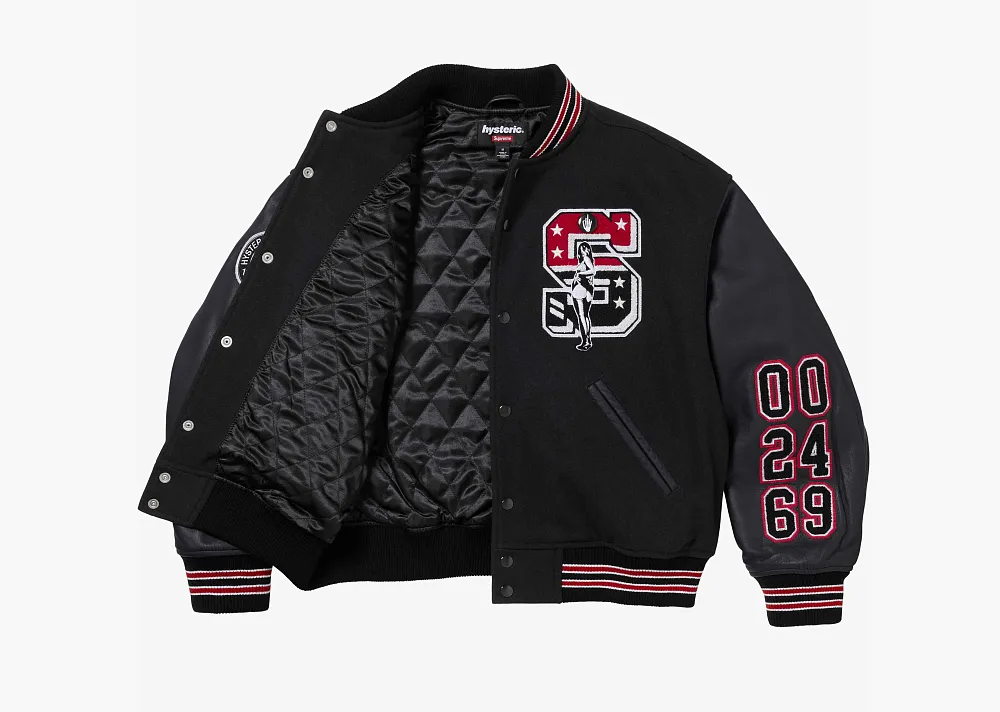 Supreme x Hysteric Glamour Varsity Jacket Black