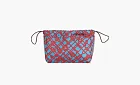 Hermès Fourbi Silk With Cow Leather Inner Sleeve Bag Blue/Light Tawny