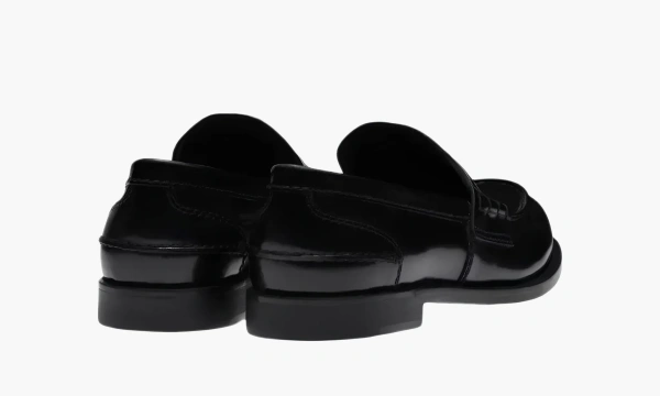 Miu Miu Brushed Leather Loafers Black 