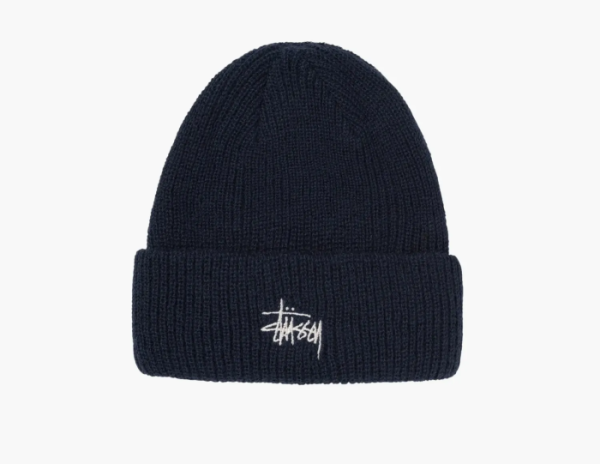 Stussy Basic Cuff Beanie Navy  Stussy Basic Cuff Beanie Navy