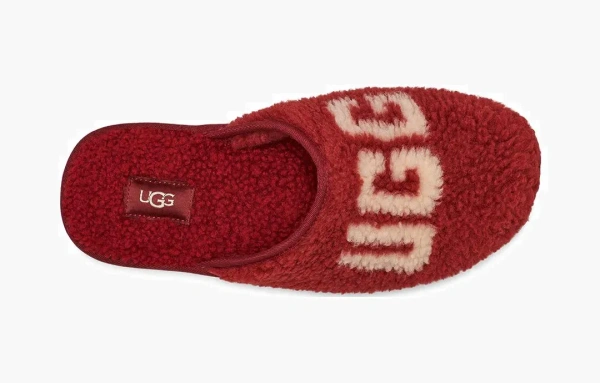 Scuff Slipper 'Curly Graphic - Red Wine'  Scuff Slipper 'Curly Graphic - Red Wine'