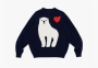 Human Made Polar Bear Crew Neck Knitted Jumper Navy 