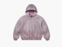 Supreme Studded Hooded Leather Jacket Lilac 