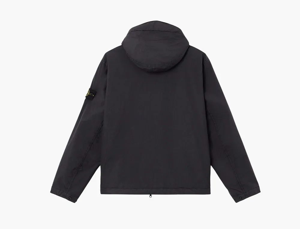 Stone Island Crinkle Reps NY Hooded Jacket Black