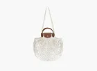 Longchamp Le Pliage Filet Top Handle Bag Ecru
