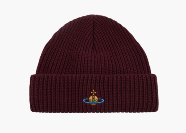 Vivienne Westwood Wool Beanie Burgundy 