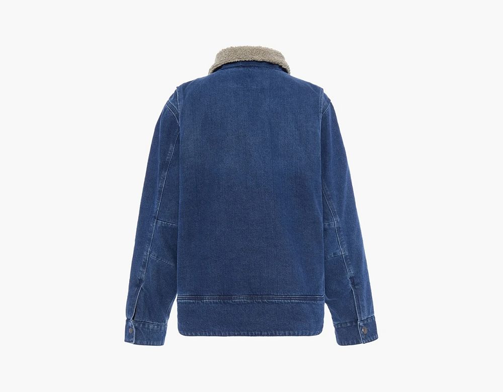 Carhartt 0J6323 DENIM SHERPA-LINED JACKET 2 RELAXED FIT Beech