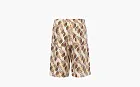 Gucci x The North Face Web Print Cotton Shorts Brown