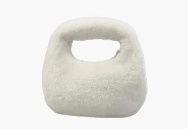 Miu Miu Wander Series Shoulder Bag In Sheepskin White 