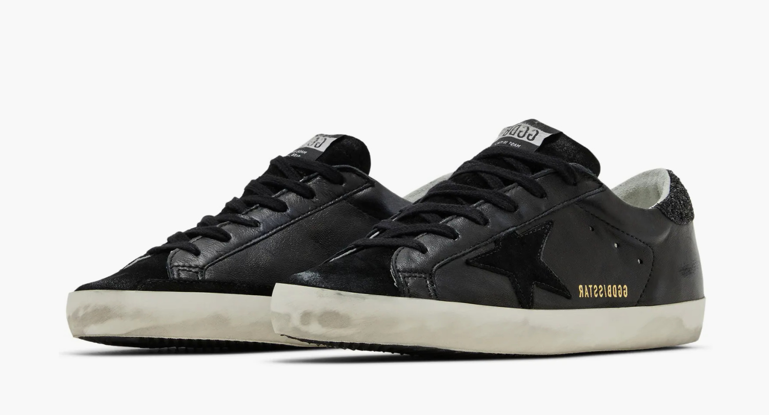 Golden Goose Superstar WMNS Black Glitter Heel 