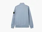 Stone Island Organic Cotton Fleece Half-Zip Sweatshirt Blue