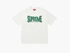 Supreme Flocked Washed S/S Top  White