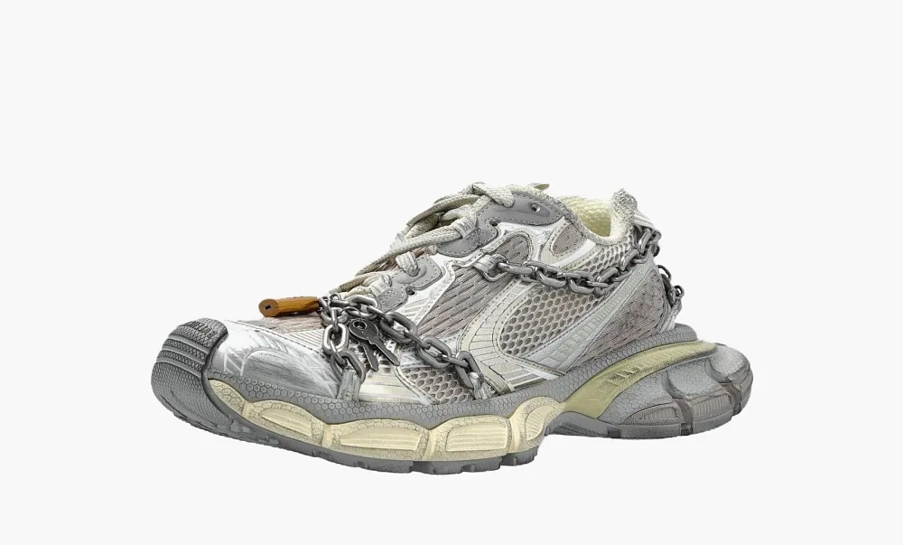 Balenciaga 3XL Chain Sneaker WMNS Eggshell Silver Gold