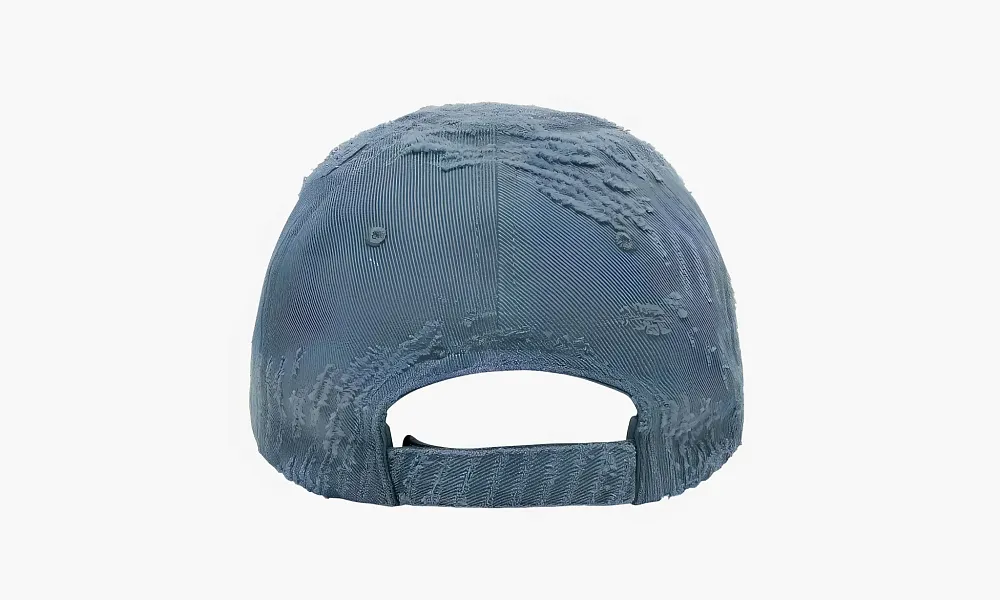 Balenciaga Laser Destroyed Cap Faded Blue