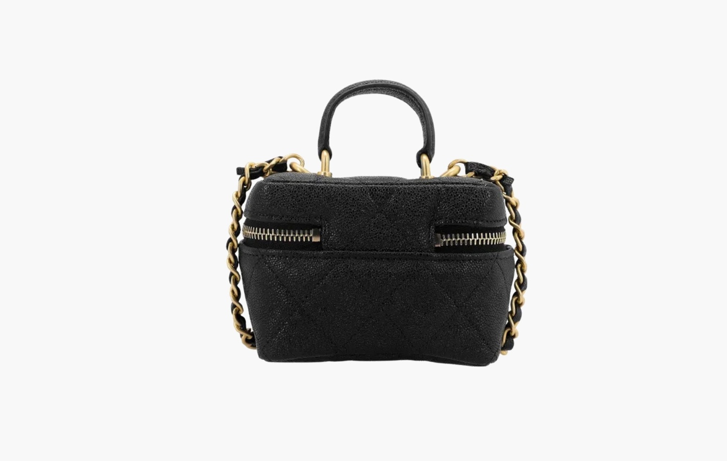 фото Chanel Small Vanity With Chain Leather Crossbody Bag "Black" (Chanel)-SHG HN5TNB