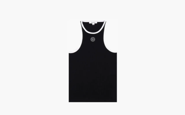 Sporty & Rich Ribbed Tank Top Black/White 
