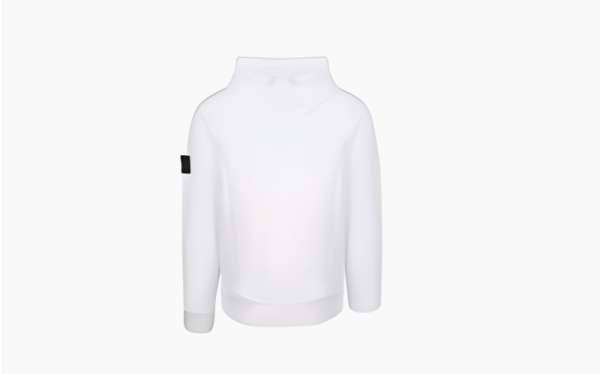 Stone Island Garment Dyed Popover Hoodie White  Stone Island Garment Dyed Popover Hoodie White