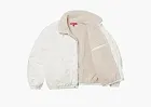 Supreme Faux Shearling Lined Bomber Jacket White
