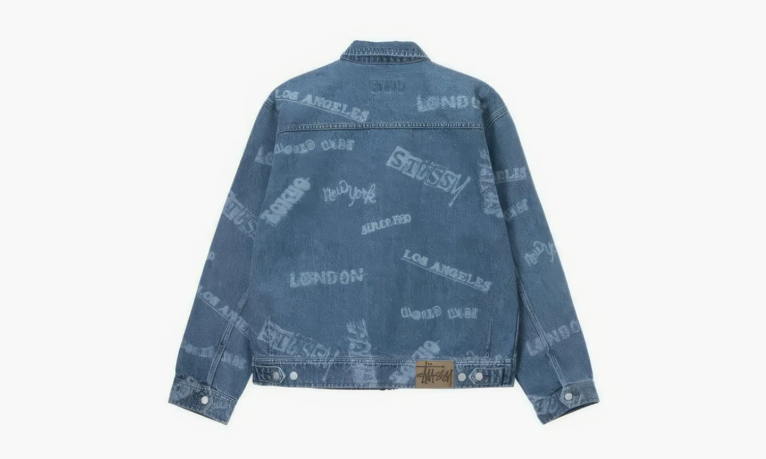 Stussy Worldwide Zip Work Jacket Denim 