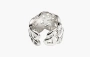 Hermes Large Chaine D'Ancre Enchainee Ring Sterling Silver 
