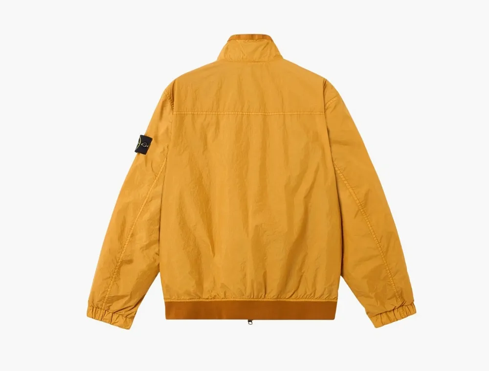 Stone Island Crinkle Reps NY Stand Collar Jacket Mustard