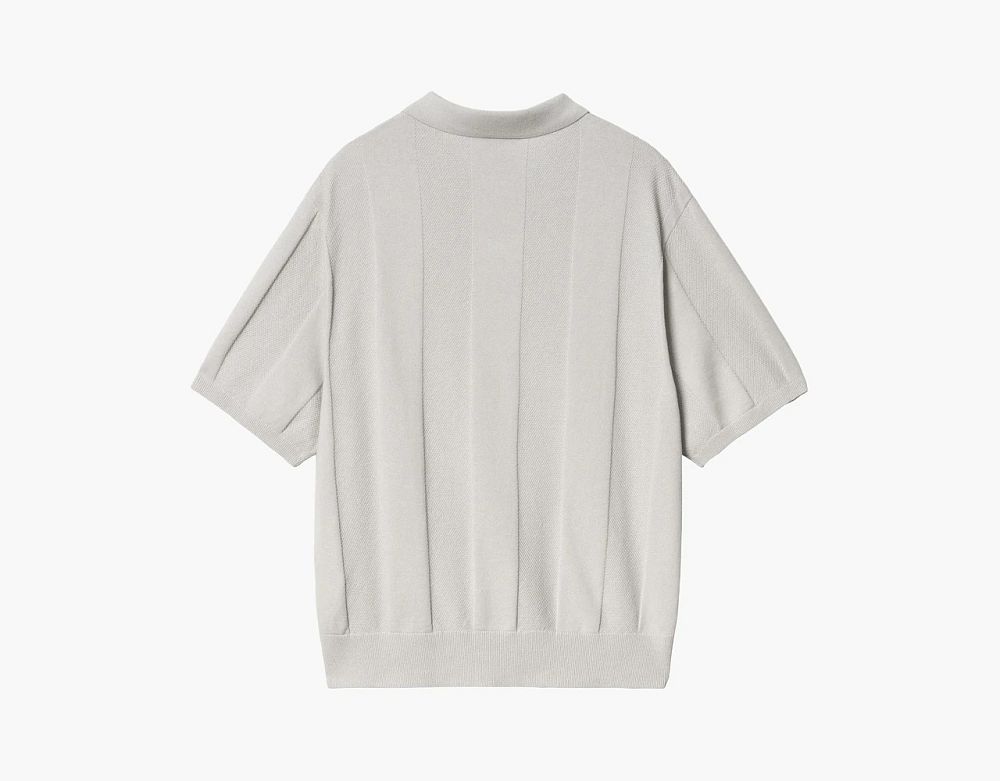 Carhartt WIP Miles Knit Polo Light Grey
