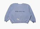 Enfants Riches Déprimés Singing Nun Raglan Crewneck Sweatshirt Blue