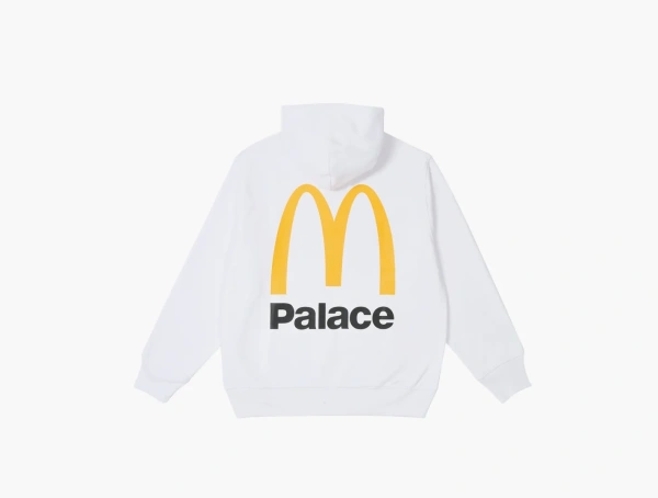 Palace x McDonald's Logo Hoodie White 