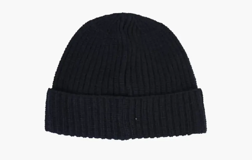  Stone Island Ribbed Beanie Dark Blue